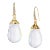 Syna Yellow Gold Moon Quartz Drop Earrings with Diamonds, a Pair For Sale