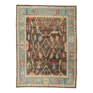 Modern Style Turkish Oushak Rug, 09'01 X 12'02 For Sale