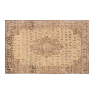 Authentic 19th Century Persian Tabriz Handmade Wool Rug For Sale