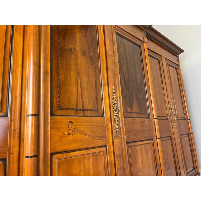 Vintage French Carved 6-Door Armoire For Sale - Image 14 of 17