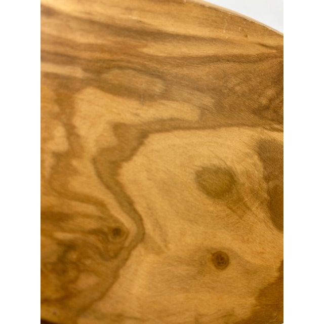 Wood 1960s Handcrafted Artisan Olive Wood Bowl For Sale - Image 7 of 9