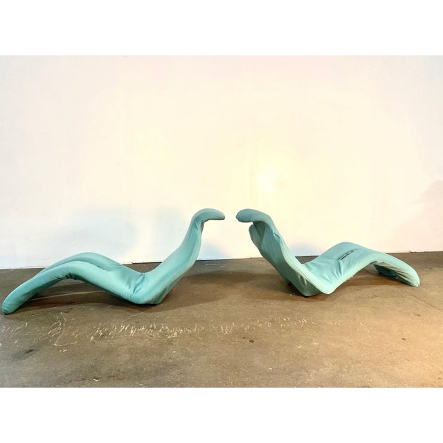 1970s A Pair of Attributed Olivier Mourgue Bouloum Lounges France 1970's For Sale - Image 5 of 5