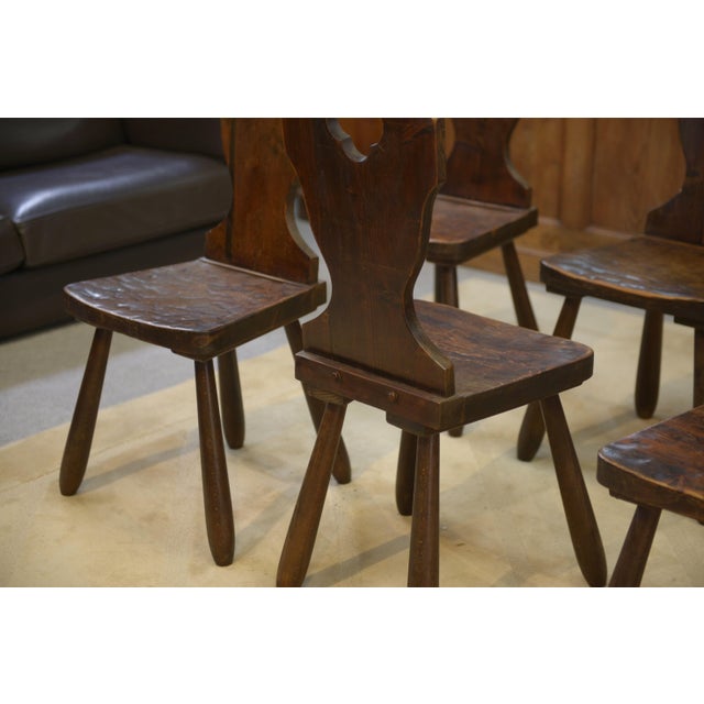Vintage Monastery Chairs, 1950s, Set of 8 For Sale - Image 9 of 12