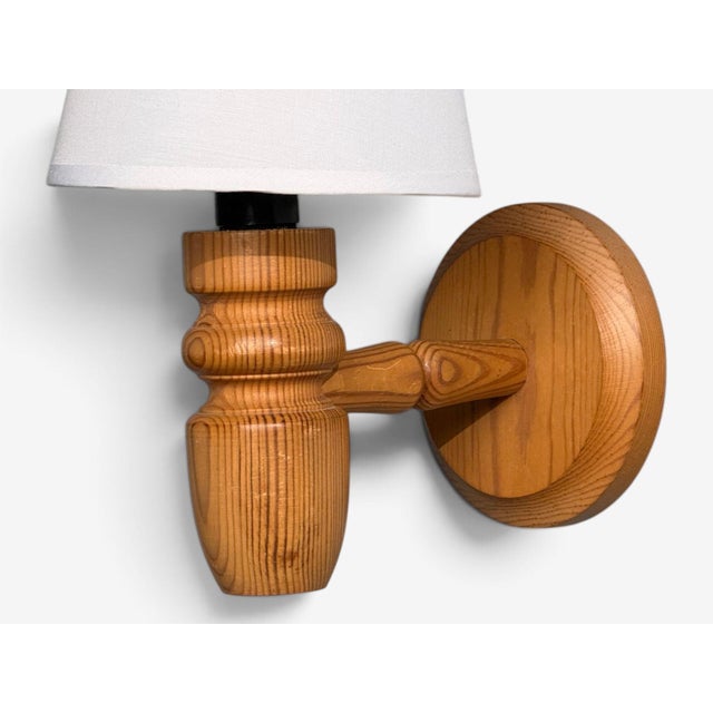 Wood Magnafon Belysning Aps, Danish Modern, Wall Sconce, Pine, Denmark, 1960s For Sale - Image 7 of 10