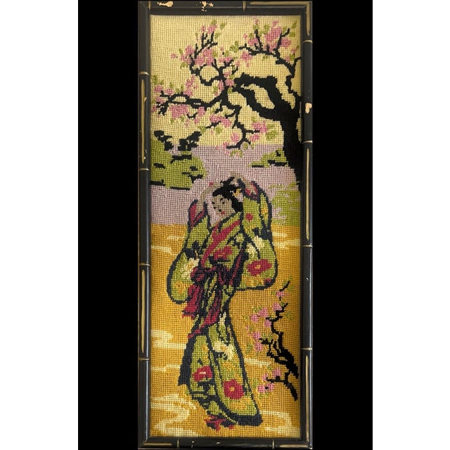 Japanese Framed Asian Japanese Needlework, Lot of 4 For Sale - Image 3 of 8