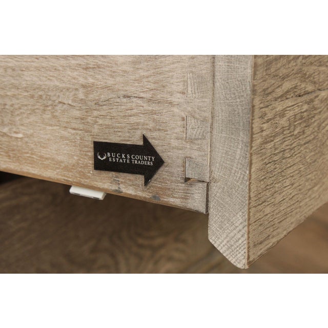 2010s Restoration Hardware Reclaimed Oak Closed Nightstand For Sale - Image 5 of 12