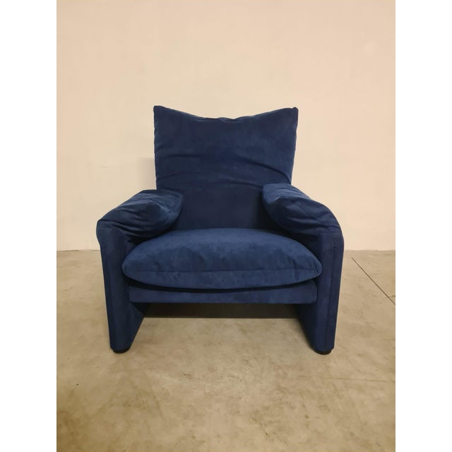 Set of Maralunga Chair with Ottoman by Vico Magistretti for Cassina For Sale - Image 16 of 18