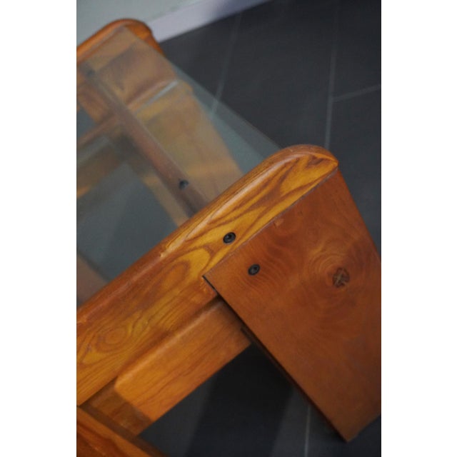 Coffee Table Set in Pine Wood and Glass by Afra & Tobia Scarpa, 1970s, Set of 2 For Sale - Image 12 of 14