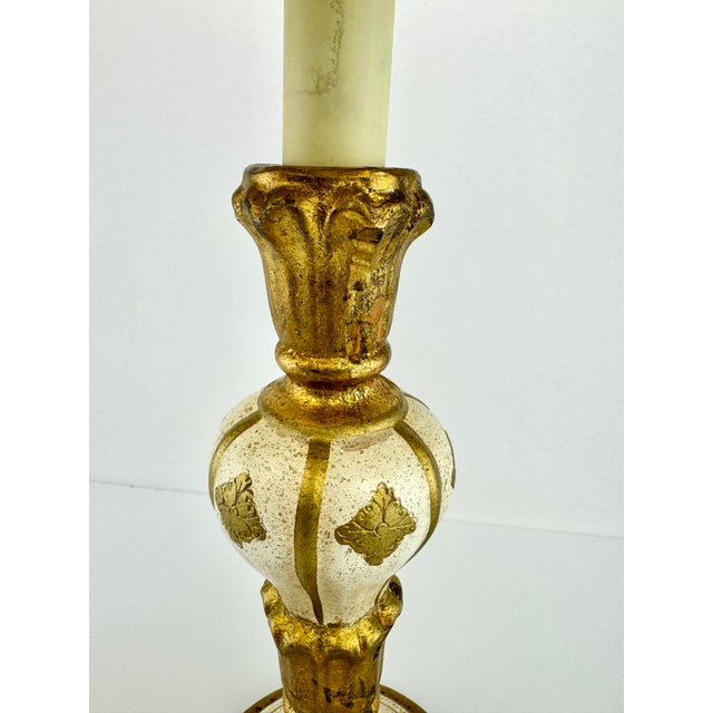 Brass Vintage Italian Florentine and Brass Table Lamp For Sale - Image 8 of 12