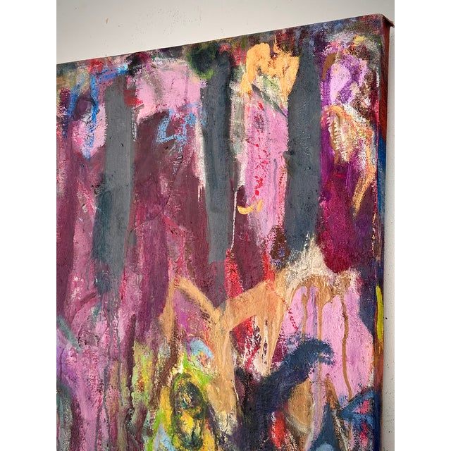 Purple Chic and Bold Modern Abstract Painting For Sale - Image 8 of 9