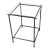 Contemporary Glass Top Side Table For Sale