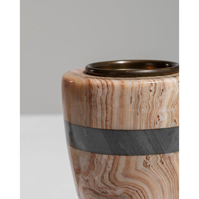 1920s France Art Deco Charcoal Onyx Vase For Sale - Image 13 of 15