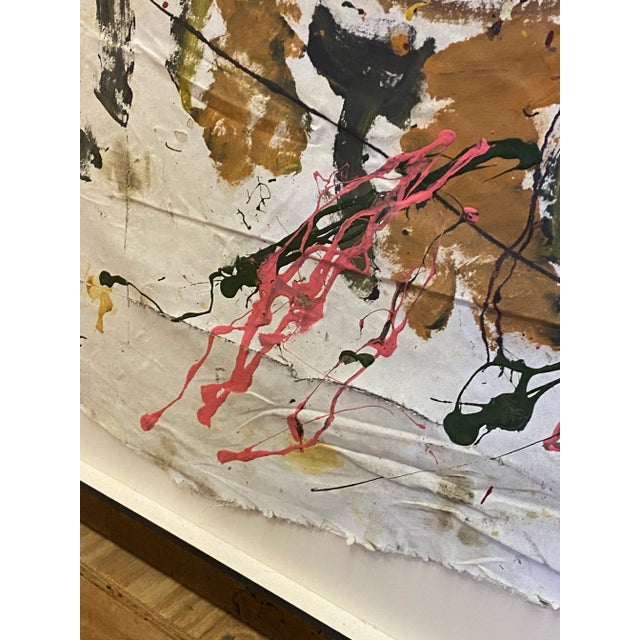 Paint 1980s Purvis Young Folk Art Abstract Painting For Sale - Image 7 of 13