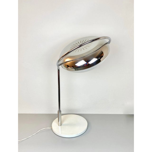 Chrome & Acrylic Glass Adjustable Table Lamp from Reggiani, Italy, 1970s For Sale - Image 6 of 11