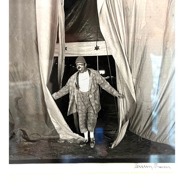 Mid-Century Modern Black/White Clown Photograph by Kenny Brown For Sale - Image 3 of 5