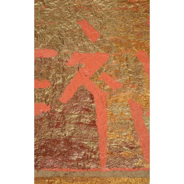 Orange "Happiness #1" Handmade Paper Composition by Marc Foster Grant For Sale - Image 8 of 12