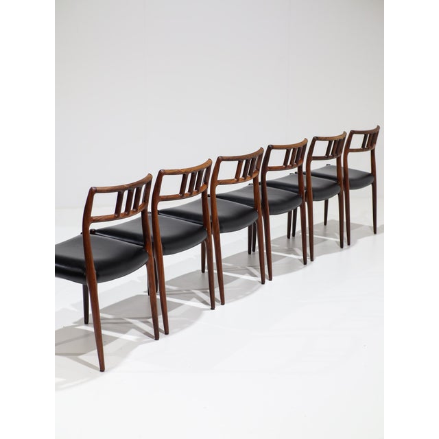 Mid-Century Modern Model 79 Chairs in Rosewood by Niels Otto Møller for J.L. Møllers, 1960s, Set of 6 For Sale - Image 3 of 18