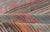 Vintage Turkish Kilim Runner With Pastel Coral, Sage and Blue Stripes For Sale - Image 9 of 10