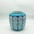 Handmade Ceramic Lidded Jar (30cm) Blue Vines & Turquoise Geometric Band – Large Decorative Canister For Sale - Image 6 of 7