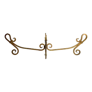 Vintage Wrought Iron Gilt Gold Coffee Table Base in Form of a Flower