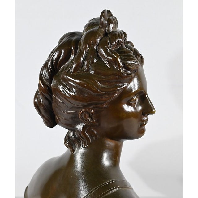 After Houdon, Diana the Hunter, Late 19th Century, Bronze For Sale - Image 16 of 18