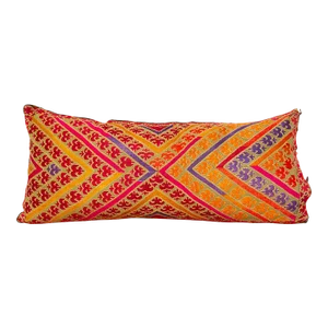Antique Kesari Sindh Silk Pillow