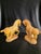 Mid 20th Century Vintage Hollywood Regency Caramel Ceramic Horse Sculptures - A Pair For Sale - Image 5 of 8