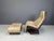 1970s Set of Vintage Leather Swivel Chair and Ottoman, 1970s For Sale - Image 5 of 12