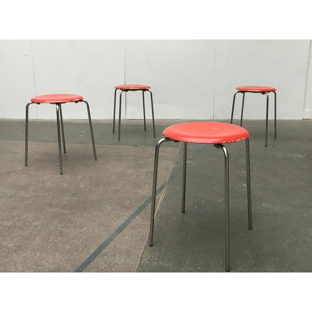 Mid-Century Modern Danish Dot Stools by Arne Jacobsen for Fritz Hansen, 1971, Set of 4 For Sale - Image 12 of 18