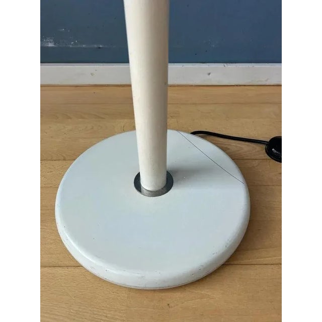 Space Age White Mushroom Swing Arm Floor Lamp from Dijkstra For Sale - Image 9 of 11