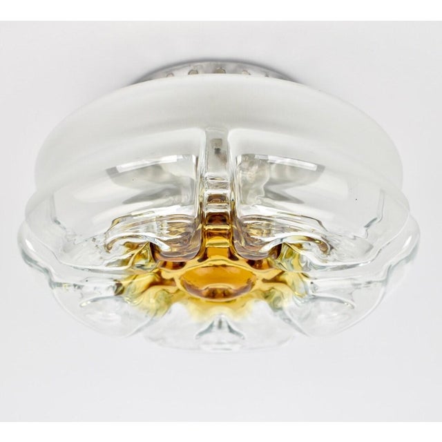 Italian Mid 20th Century Italian Flush Mount or Wall Sconce Mazegga Murano For Sale - Image 3 of 10