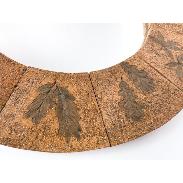 Terracotta Botanical Tile Mirror in the Style of Roger Capron, France For Sale - Image 6 of 13