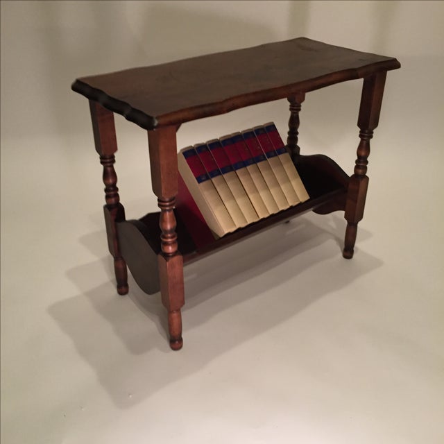 Vintage Walnut Bookshelf Side Table Chairish