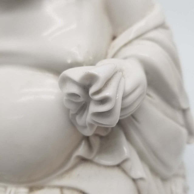 White Antique-Style Japanese Porcelain Hotei Buddha Figure For Sale - Image 8 of 16