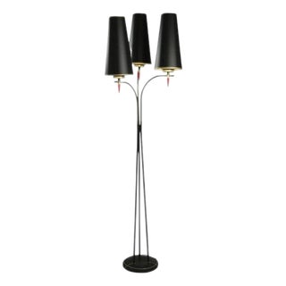 Standing Floor Lamp in Metal and Brass, 1960s For Sale