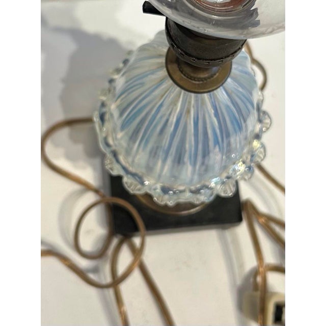 Transparent French Italian Murano Bedside Lamp For Sale - Image 8 of 10