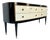 Mid-Century Chest of Drawers in Lacquered Wood and Parchment, 1950 For Sale