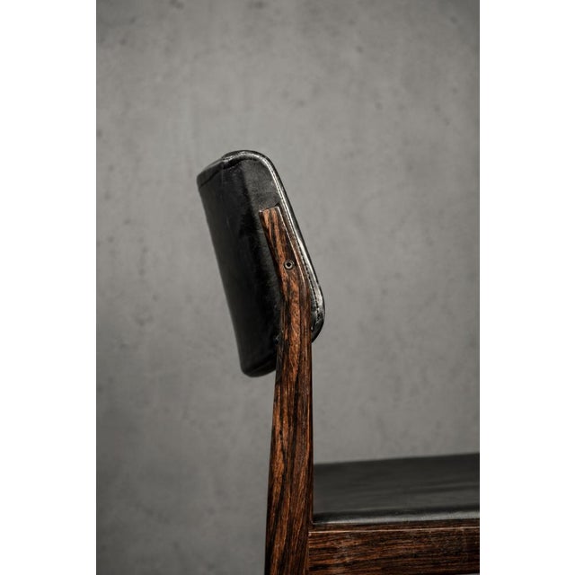 Mid-Century Scandinavian Modern Rosewood and Black Leather Chairs by H.W. Klein for Bramin, 1960s, Set of 3 For Sale - Image 13 of 18