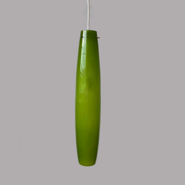 Italian Green Pendant in Murano Glass attributed to Alessandro Pianon for Vistosi, 1960s For Sale - Image 18 of 18