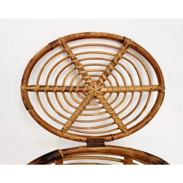 Mid-Century Italian French Riviera Bamboo & Rattan Basket, 1950s For Sale - Image 13 of 16