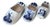 Mid-Century Modern Misc Collection of 5 Vintage Blue & White Delft Pottery Shoe Ashtrays For Sale - Image 3 of 9