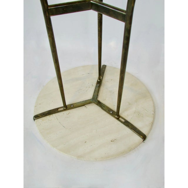 Mid-Century Modern Cedric Hartman Travertine Top Ae Side Table on Brass Base For Sale - Image 3 of 12
