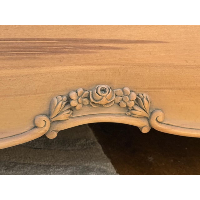 French Upholstered Rose Bed For Sale - Image 4 of 14