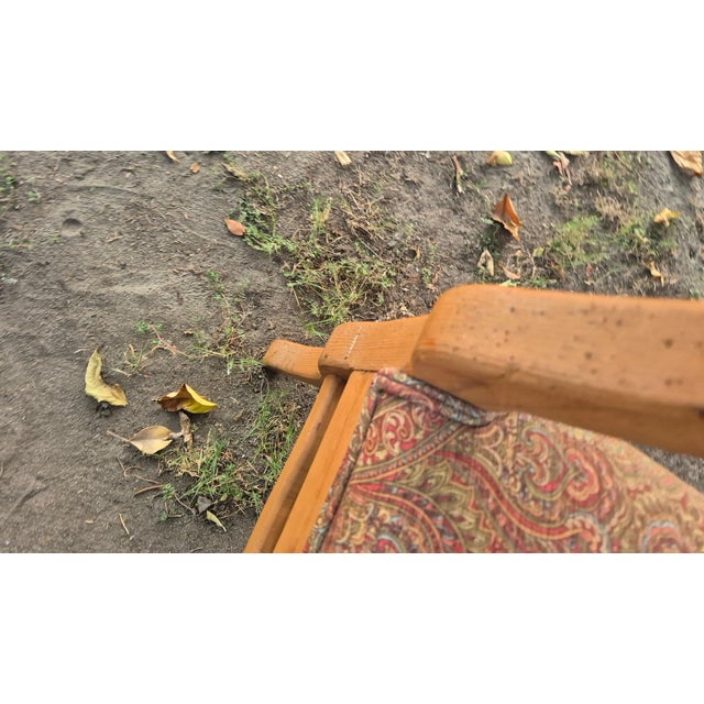 Vintage Mid-Century French Provincial Style Open Armchairs With Tapestry Brocade - A Pair For Sale - Image 10 of 16