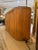 Late 20th Century Mid-Century Modern Pencil Reed Rattan Oval Demilune Credenza For Sale - Image 5 of 8
