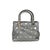Traditional Metallic Silver Supple Cannage Leather Medium Lady Dior Tote For Sale - Image 3 of 4