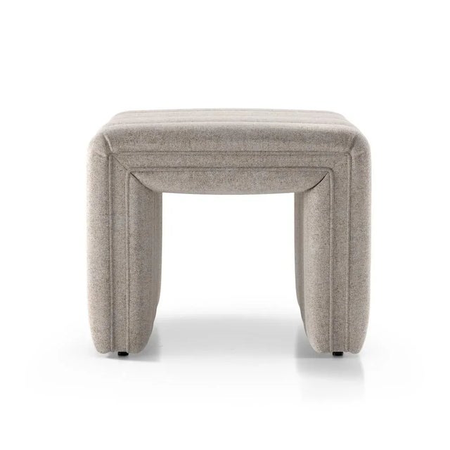 Contemporary Four Hands Augustine 21" Ottoman, Orly Natural For Sale - Image 3 of 8
