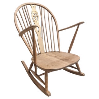 Mid-Century Rocking Chair attributed to Lucian R. Ercolani for Ercol, UK, 1950s For Sale