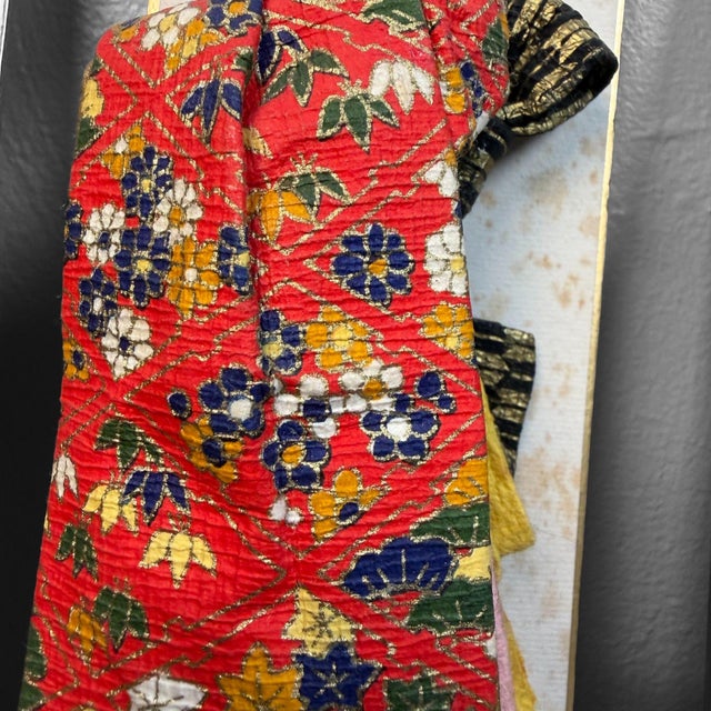 Vintage Japanese Geisha Figures on Shikishi Panels, 1950s, Set of 5 For Sale - Image 17 of 18