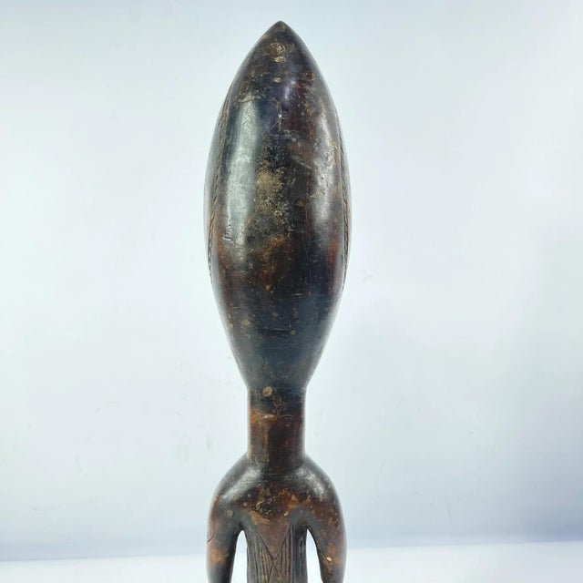 Brown Early 20th Century Dan Figural Spoon on Custom Base Cote d'Ivoire For Sale - Image 8 of 9